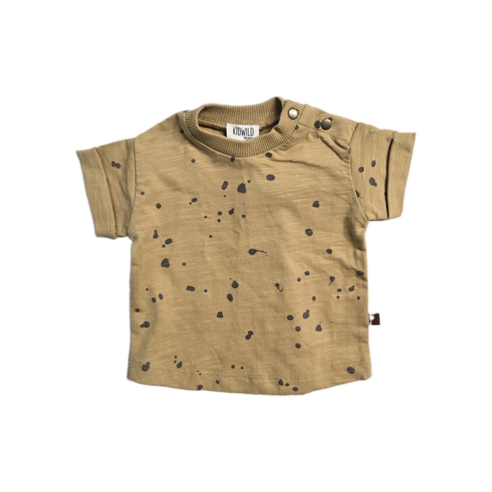 Kidwild Baby Boys Organic Tshirt  Brown  Sports NWT 0-3